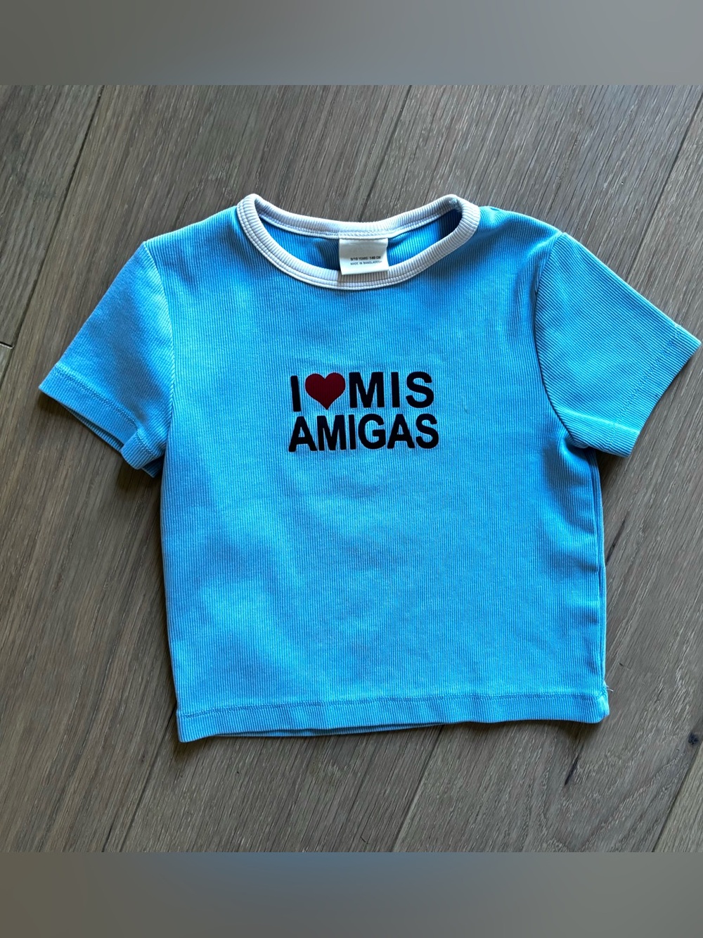 Zara I Love Mis Amigas Blue Girls' Tee